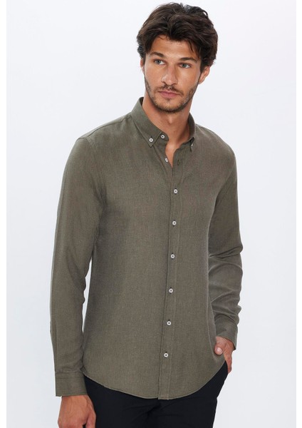 Slim Fit Kışlık Yün Viskon Düz Gömlek fiyatları