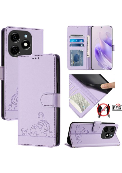 Tecno Spark 20 Deri Telefon Kılıfı (Yurt Dışından)