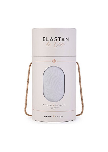 Elastan De Luxe Lastikli Çarşaf & Yastık Kılıf Seti – Açık Gri