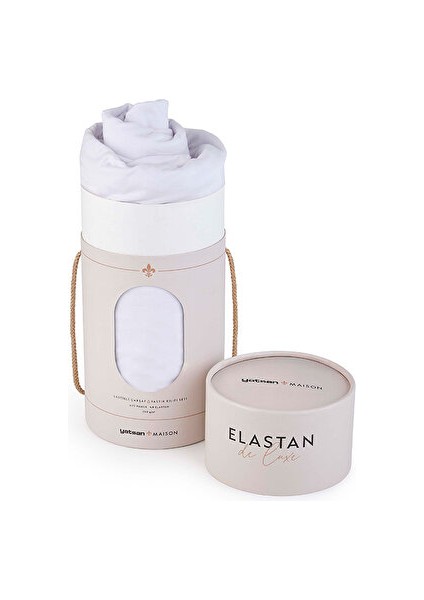 Elastan De Luxe Lastikli Çarşaf & Yastık Kılıf Seti – Beyaz