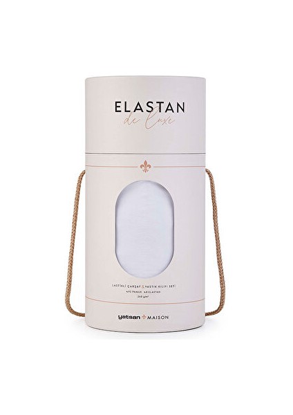 Elastan De Luxe Lastikli Çarşaf & Yastık Kılıf Seti – Beyaz