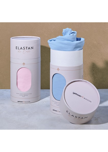 Elastan De Luxe Lastikli Çarşaf & Yastık Kılıf Seti – Mavi