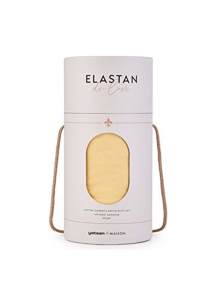 Elastan De Luxe Lastikli Çarşaf & Yastık Kılıf Seti – Sarı