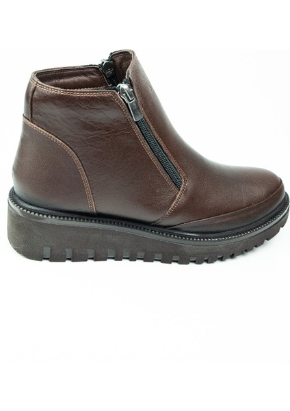 9927 Kahverengi Deri Kadın Bot fiyatları