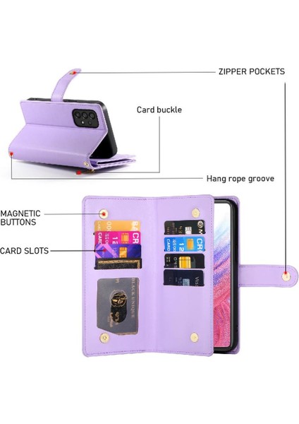 Samsung Galaxy Için Flip Case A53 5g Standı Iş Cüzdan Çok Fonksiyonlu (Yurt Dışından) modelleri
