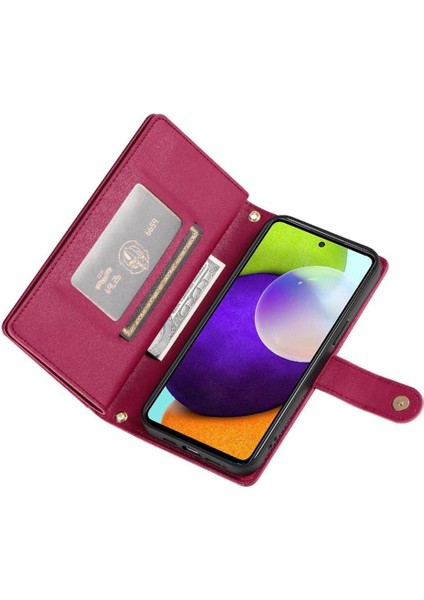 GX Boutique Samsung Galaxy Flip 4g /5g Cüzdan Standı Crossbody Kayışı Için Flip Case (Yurt Dışından)