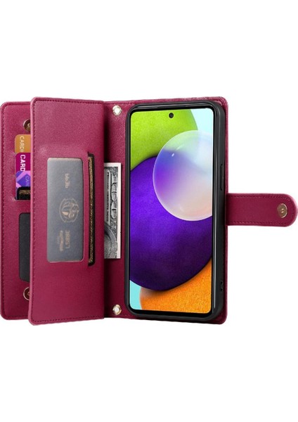 GX Boutique Samsung Galaxy Flip 4g /5g Cüzdan Standı Crossbody Kayışı Için Flip Case (Yurt Dışından)