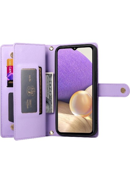 GX Boutique Samsung Galaxy A32 5g Için Flip Case Crossbody Kayış Çok Fonksiyonlu Standı (Yurt Dışından)