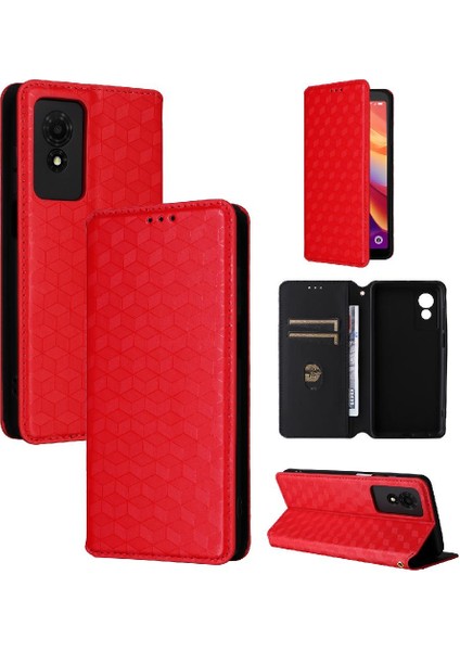 Tcl 501 4g Pu Deri Manyetik Kapatma 3D Desen Cüzdan Kartı Için Kılıf (Yurt Dışından) fırsatları