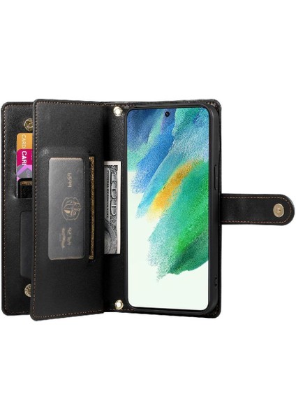Samsung Galaxy S21 Fe Çok Fonksiyonlu Iş Standı Cüzdan Için Flip Case (Yurt Dışından) fırsatları