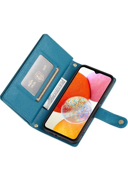 GX Boutique Samsung Galaxy A14 Için Flip Case 4g/5g Iş Cüzdan Standı Crossbody (Yurt Dışından)