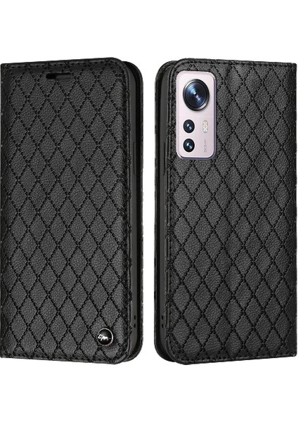 Xiaomi 12 Lite Manyetik Kabuk Cüzdan Kart Yuvaları Tutucu Iş Için Kılıf (Yurt Dışından)