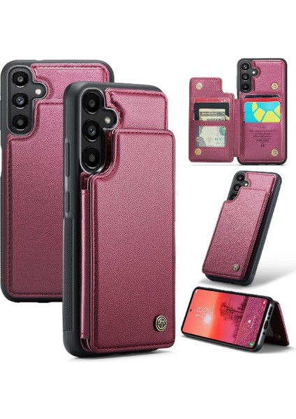 Samsung Galaxy A35 5g Pu Deri Ince Darbeye Dayanıklı Caseme Cüzdan Kılıf (Yurt Dışından)