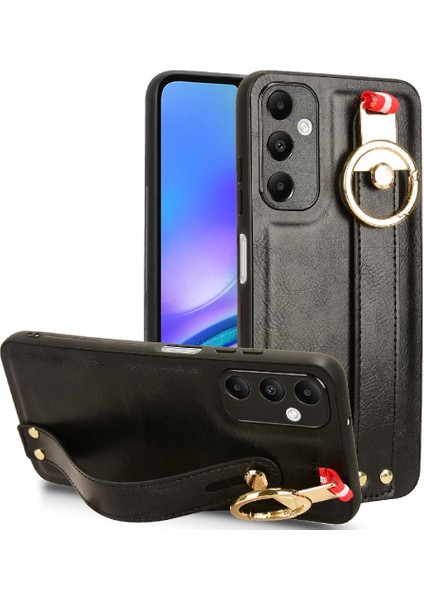 Samsung Galaxy A05S Bilek Kayışı Uyumluluk Premium Pu Deri Kılıf (Yurt Dışından)