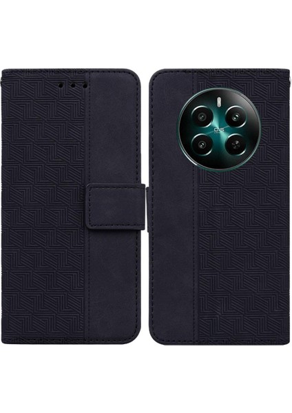 Realme 12 Artı Kickstand Özelliği Premium Pu Deri Flip Folio Için Kılıf (Yurt Dışından)