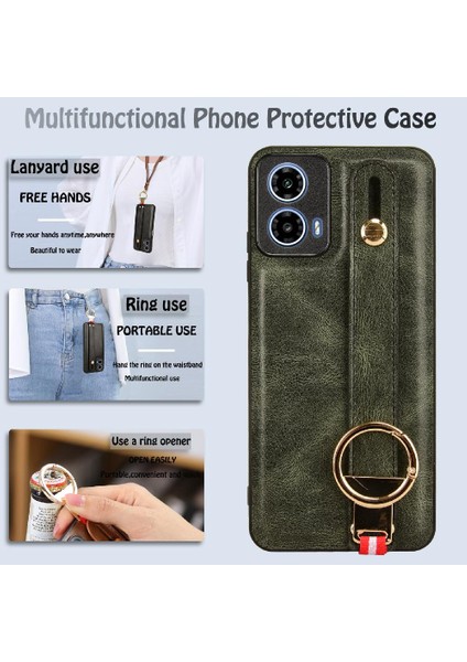 Motorola Moto G34 Kolaylık Bilek Kayışı Premium Pu Deri Kılıf (Yurt Dışından) indirimleri