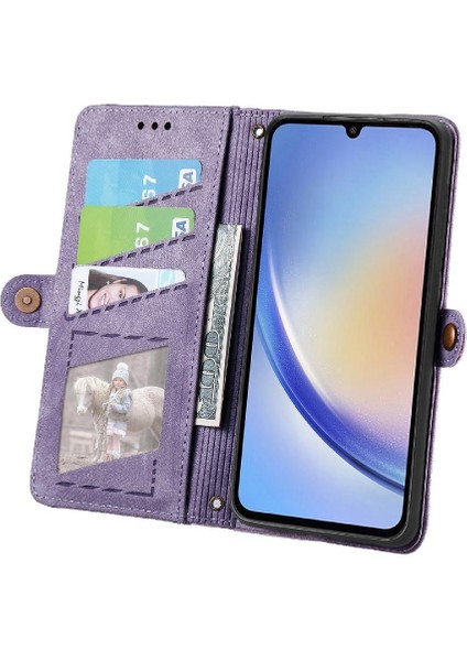 Samsung Galaxy A34 5g Için Flip Case Darbeye Cüzdan Kapak Kapak Basit (Yurt Dışından) fiyatları