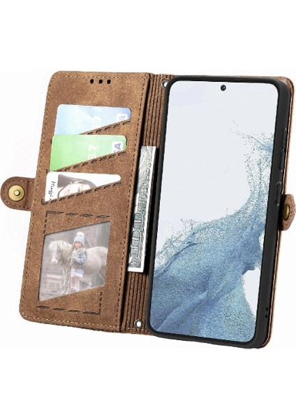 Samsung Galaxy S23 Artı Flip Kapak Cüzdan Basit Iş Için Flip Case (Yurt Dışından)