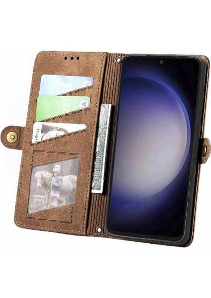 Samsung Galaxy S23 Fe Cüzdan Darbeye Deri Kılıf Flip Case Için Flip Case (Yurt Dışından) fırsatları
