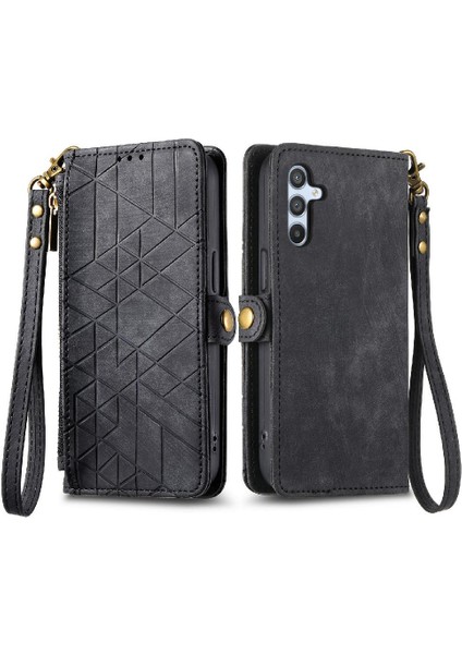 Samsung Galaxy A34 5g Için Flip Case Darbeye Cüzdan Kapak Kapak Basit (Yurt Dışından)