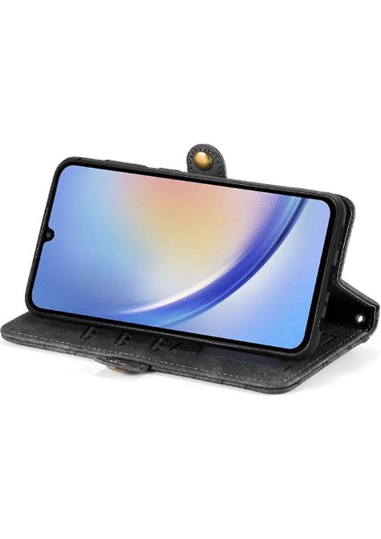 Samsung Galaxy A34 5g Için Flip Case Darbeye Cüzdan Kapak Kapak Basit (Yurt Dışından) modelleri