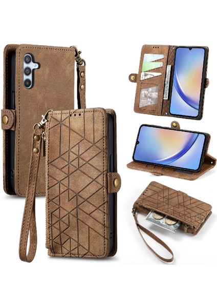 Samsung Galaxy A34 5g Için Flip Case Darbeye Cüzdan Kapak Kapak Basit (Yurt Dışından) fırsatları