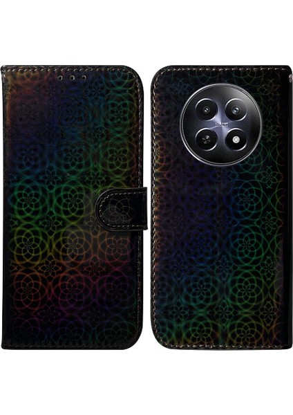 Realme 12 5g Cüzdan Durumda Kart Yuvası Premium Pu Deri Standı (Yurt Dışından)
