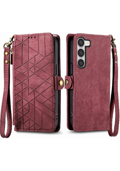 GX Boutique Samsung Galaxy S23 Artı Flip Kapak Cüzdan Basit Iş Için Flip Case (Yurt Dışından)