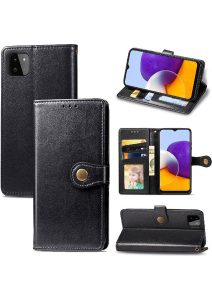 Samsung Galaxy A22 5g Için Kılıf Kapak Çevirin Moda Tasarımı Zarif Deri (Yurt Dışından)