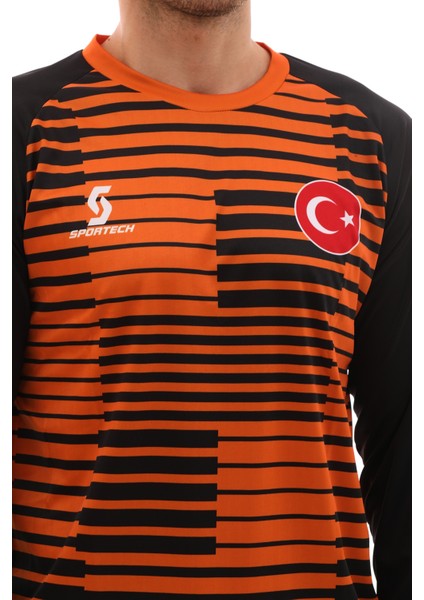 Sünger Destekli Kaleci Forma Takımı, Turuncu-Siyah K0143