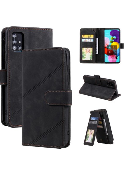 Samsung Galaxy A51 4g Kart Tutucu Için Kılıf Kickstand Cüzdan Flip Folio Pu (Yurt Dışından)