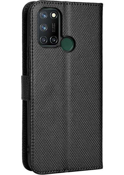Realme C17 Için Kılıf Kapak Kickstand Manyetik Cüzdan Kart Tutucu (Yurt Dışından)