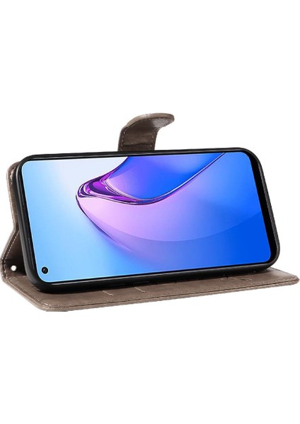 Oppo Oppo 8 Pro 5g Için Kılıf Kabartmalı Kelebek Yüksek Kaliteli Deri Telefon Kılıfı (Yurt Dışından)