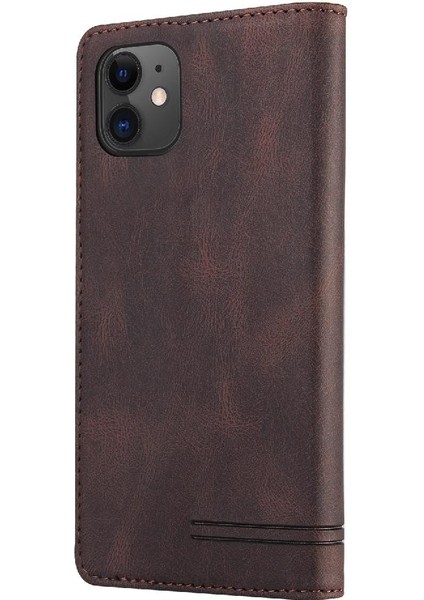 IPhone 11 Için Kılıf Premium Deri Premium Deri Kickstand Iki Kart (Yurt Dışından) modelleri