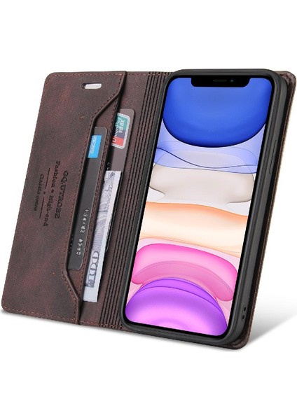 IPhone 11 Için Kılıf Premium Deri Premium Deri Kickstand Iki Kart (Yurt Dışından) fırsatları