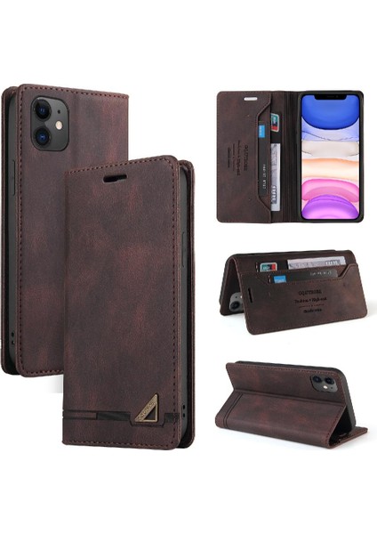 IPhone 11 Için Kılıf Premium Deri Premium Deri Kickstand Iki Kart (Yurt Dışından) indirimleri