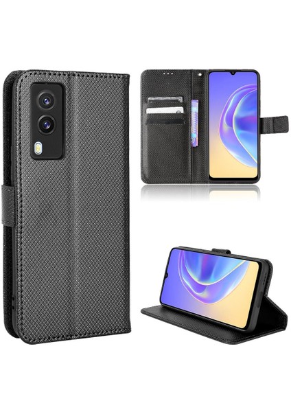 Vıvo V21E 5g Kickstand Kapak Manyetik Cüzdan Kart Tutucu Için Kılıf (Yurt Dışından)