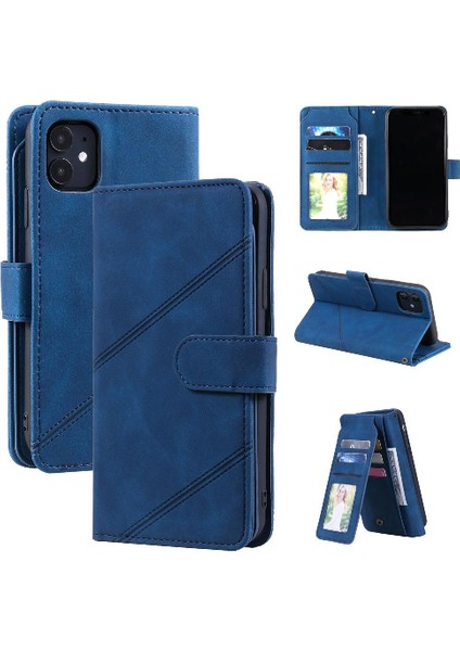 IPhone 11 Için Kılıf Pu Deri Cüzdan Flip Folio Bileklik Manyetik Kart (Yurt Dışından)