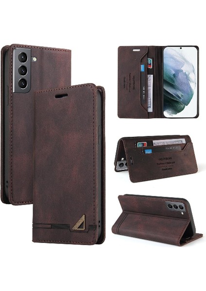 Samsung Galaxy S21 Premium Deri Premium Deri Kickstand Için Kılıf (Yurt Dışından) fiyatları