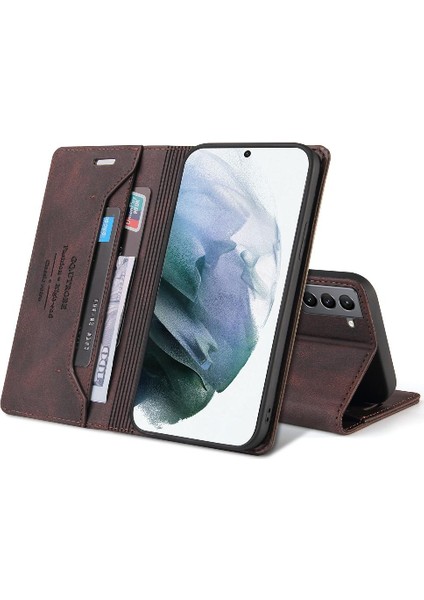 Samsung Galaxy S21 Premium Deri Premium Deri Kickstand Için Kılıf (Yurt Dışından) indirimleri