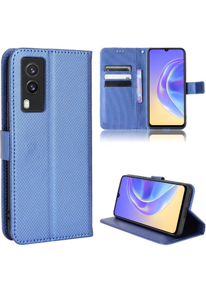 Vıvo V21E 5g Kickstand Kapak Manyetik Cüzdan Kart Tutucu Için Kılıf (Yurt Dışından)