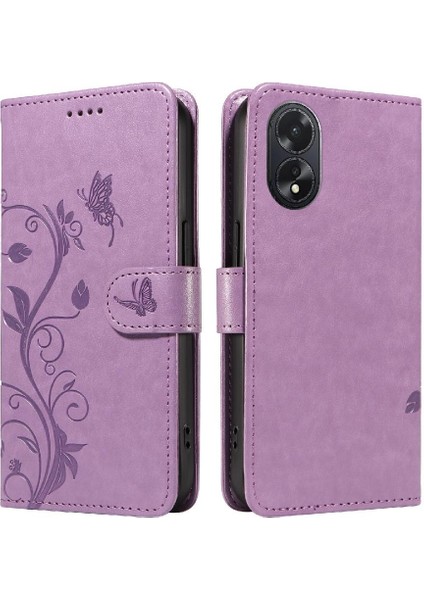 Oppo A38 4G/A18 4g ve El Kayışı Cüzdan Telefon ile Kart Yuvası (Yurt Dışından)