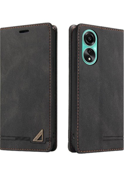 Oppo A78 4g Premium Deri Premium Deri Kickstand Iki Kart Için Kılıf (Yurt Dışından) fırsatları