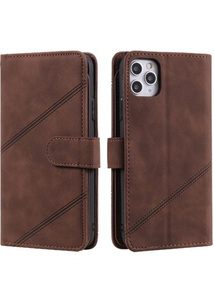 IPhone 11 Için Kılıf Pro Max Kart Tutucu Kickstand Manyetik Pu Deri Flip (Yurt Dışından)