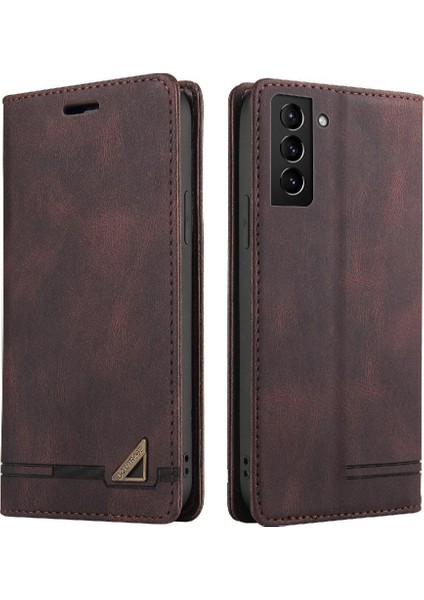 Samsung Galaxy S22 Artı Kickstand Iki Kart Yuvaları Premium Deri (Yurt Dışından)