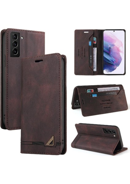 Samsung Galaxy S22 Artı Kickstand Iki Kart Yuvaları Premium Deri (Yurt Dışından)