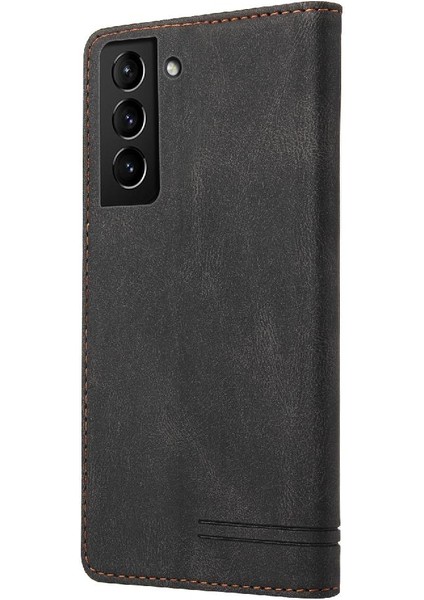 Samsung Galaxy S22 Artı Kickstand Iki Kart Yuvaları Premium Deri (Yurt Dışından)