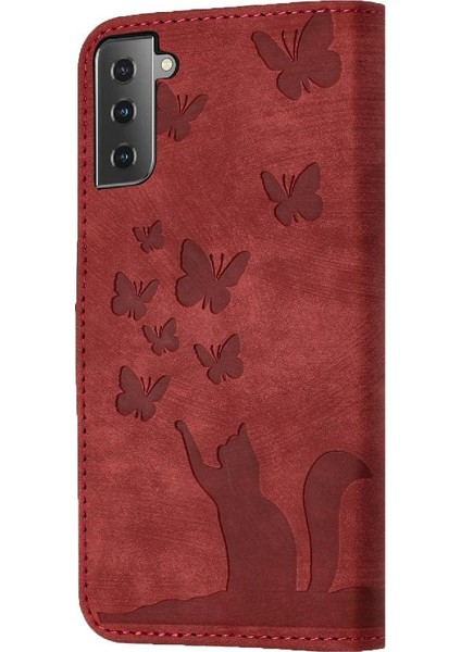 Samsung Galaxy S21 Için Kılıf Cüzdan Kılıf Flip Folio Tutucu Kapak Kartı (Yurt Dışından)