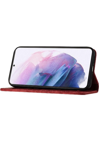 Samsung Galaxy S21 Için Kılıf Cüzdan Kılıf Flip Folio Tutucu Kapak Kartı (Yurt Dışından)