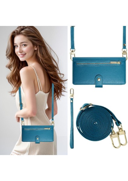 Samsung Galaxy A32 5g Için Flip Case Crossbody Kayış Çok Fonksiyonlu Standı (Yurt Dışından) modelleri